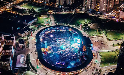 몽골에서 진행된 NOWLIT의 전문 야외 라이브 이벤트 조명 프로젝트